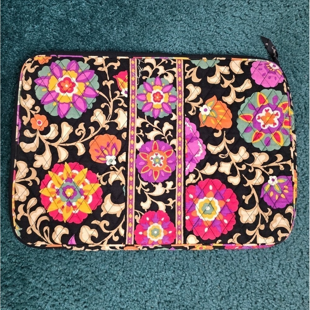 Vera Bradley Suzani Laptop Bag Case Top Zip Computer Tablet Organizer Floral